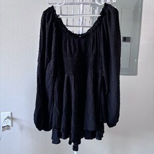 Urban Outfitters Black Long Sleeve Romper